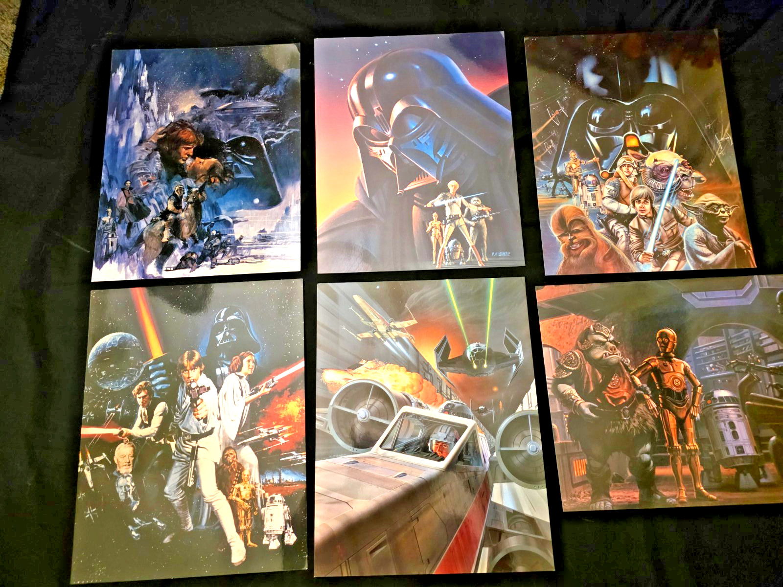 6 LARGE 11x14 VIBRANT NEW VINTAGE 1993 STAR WARS POSTER PORTFOLIO