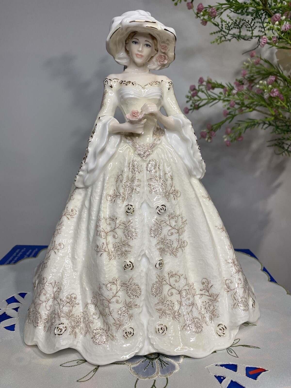 Coalport The Royal Garden Party-Louisa, Limited Edition Of 7500, Golden Stamp.