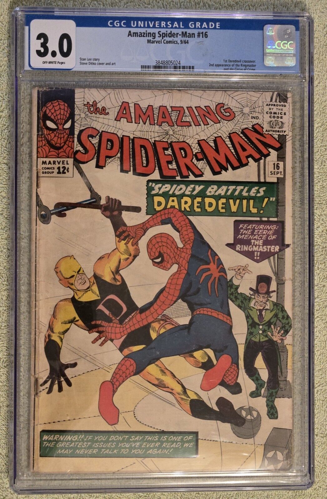 Amazing Spider-Man #16 - CGC 3.0 - 1st Daredevil Crossover