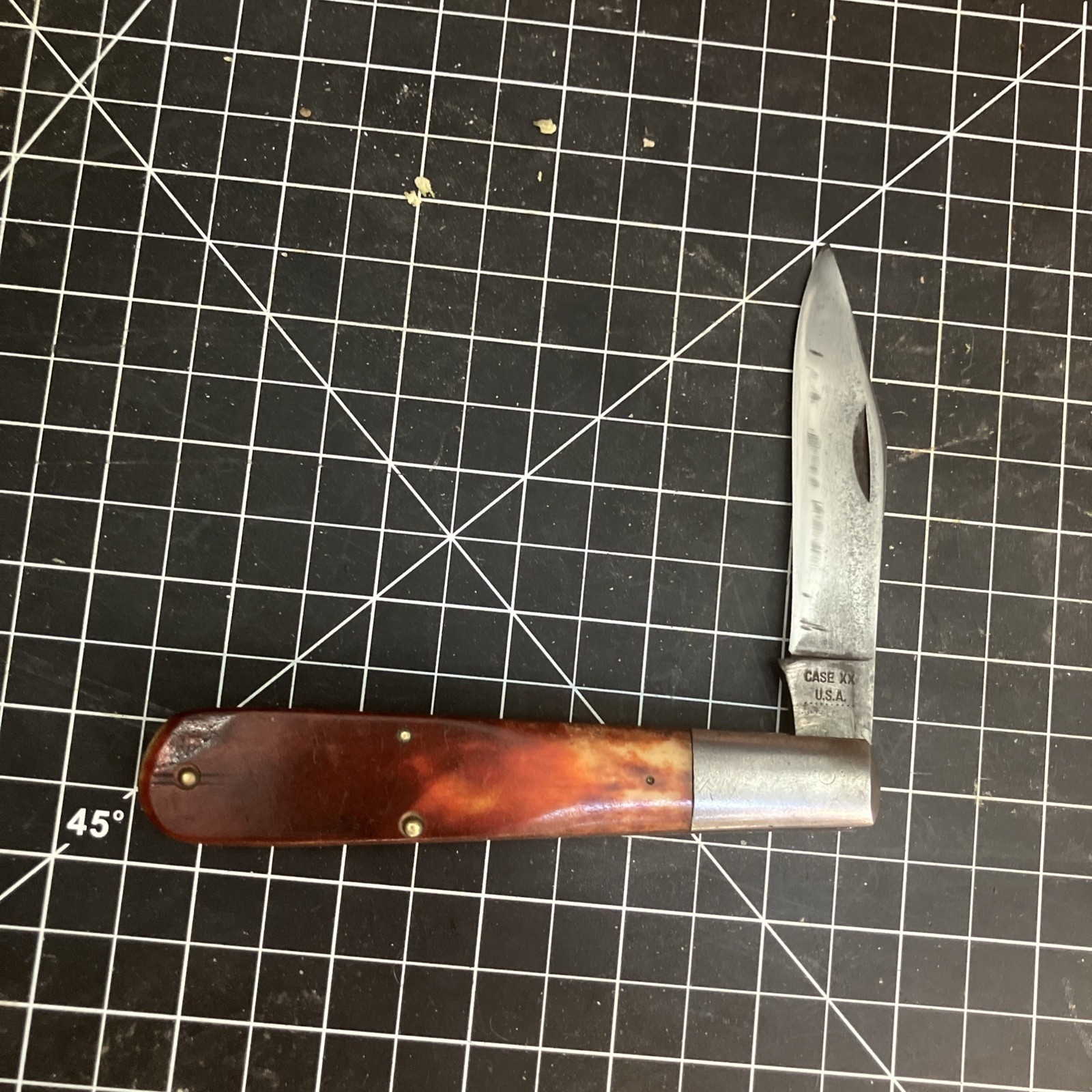 Vintage 1970 Case XX USA 10 Dot 6143 Grand Daddy Barlow Pocket Knife Sawcut Bone