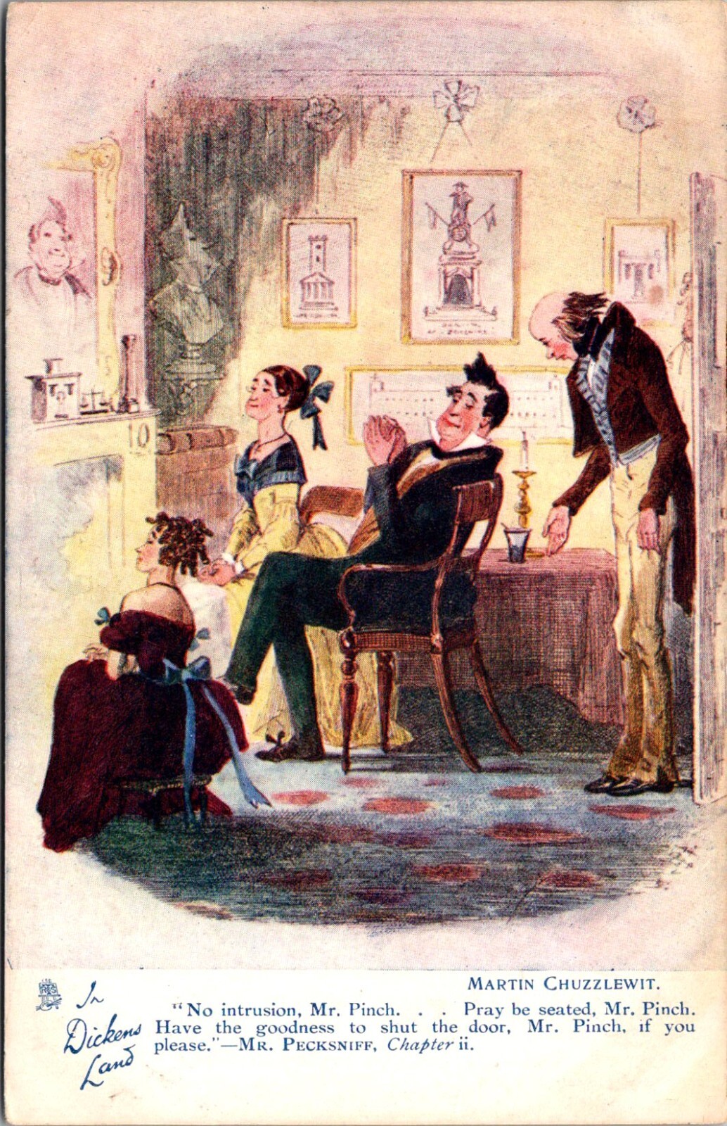 Charles Dickens, Martin Chuzzlewit Tuck 7058 Vintage Postcard K02