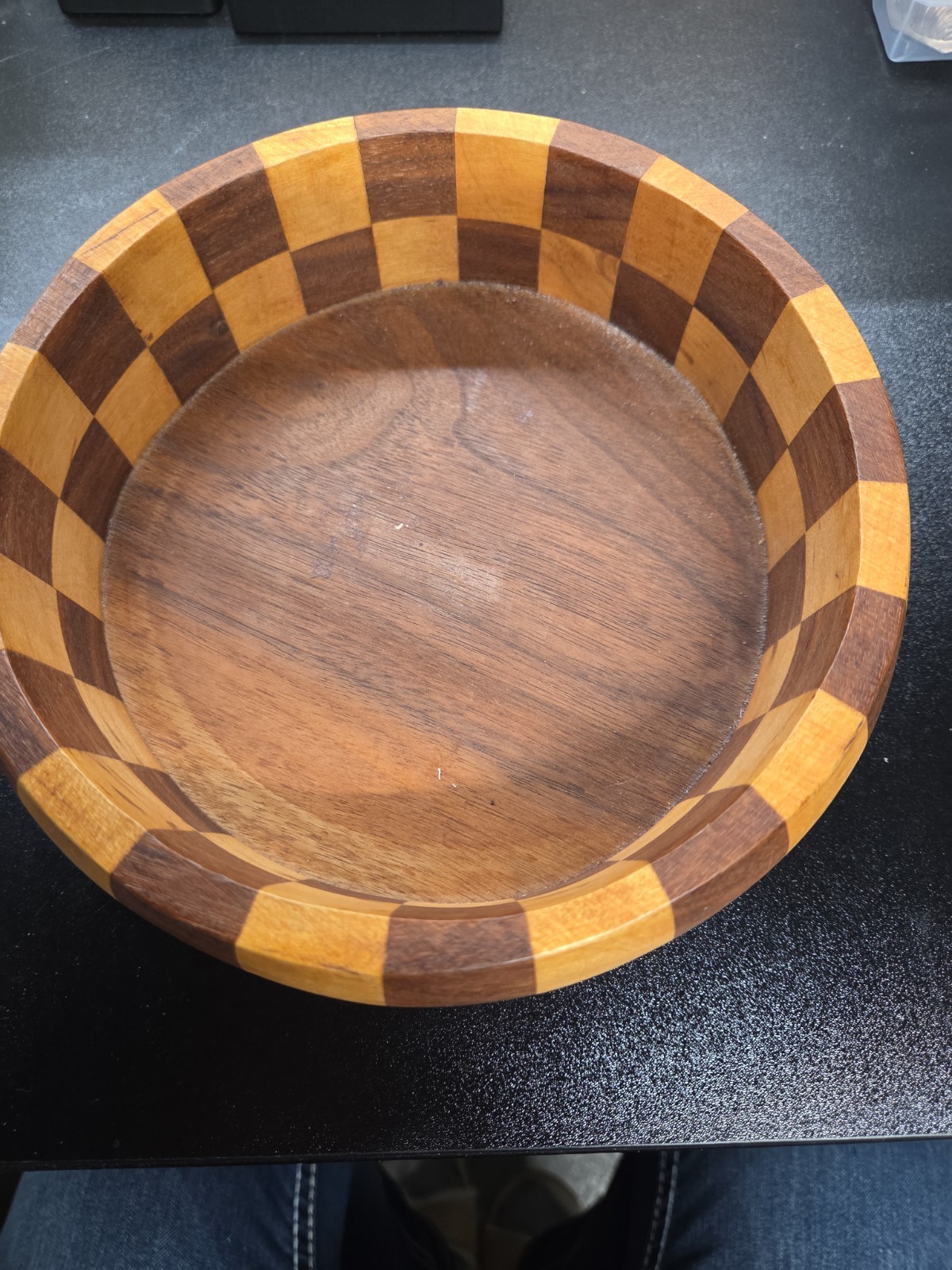 Vintage Cambridge Ware Wooden Bowl Made in England Mid Century Modern...