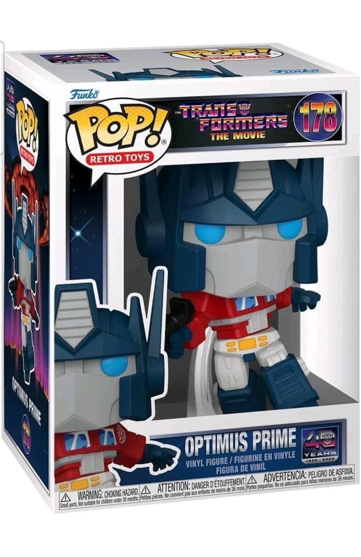 Funko POP Retro Toys: OPTIMUS PRIME #178 Transformers The Movie 40th New In Hand