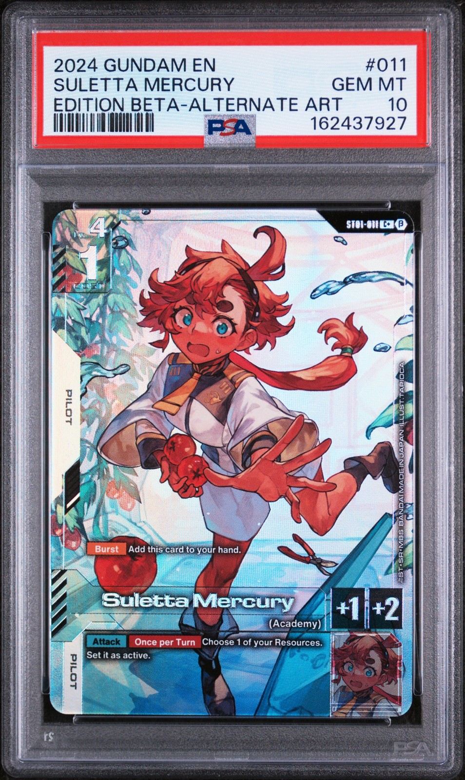 2024 GUNDAM EDITION BETA ALTERNATE ART #011 SULETTA MERCURY PSA 10