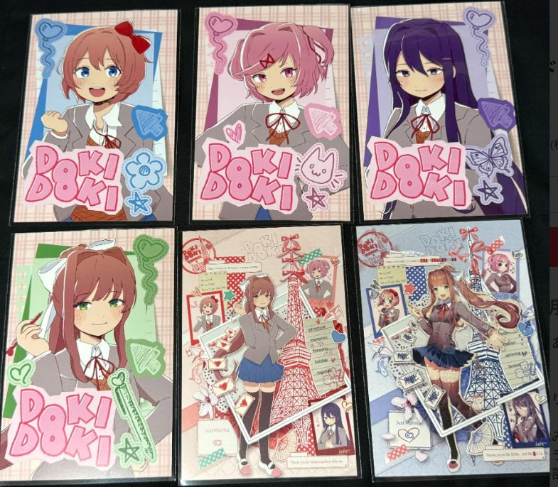 Doki Doki Literature Club Tokyo Tower Bonus Postcard Set of 6 from Japan