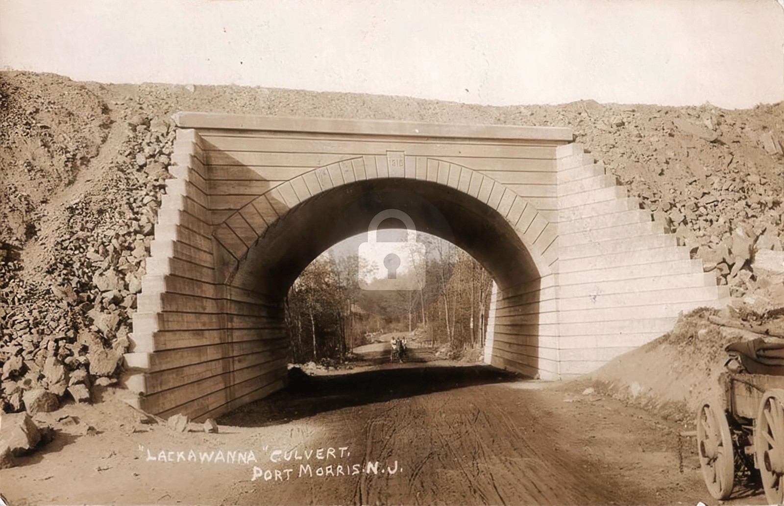 Port Morris NJ New Jersey Lacawanna Culvert W J Harris RPPC Photo Postcard COPY