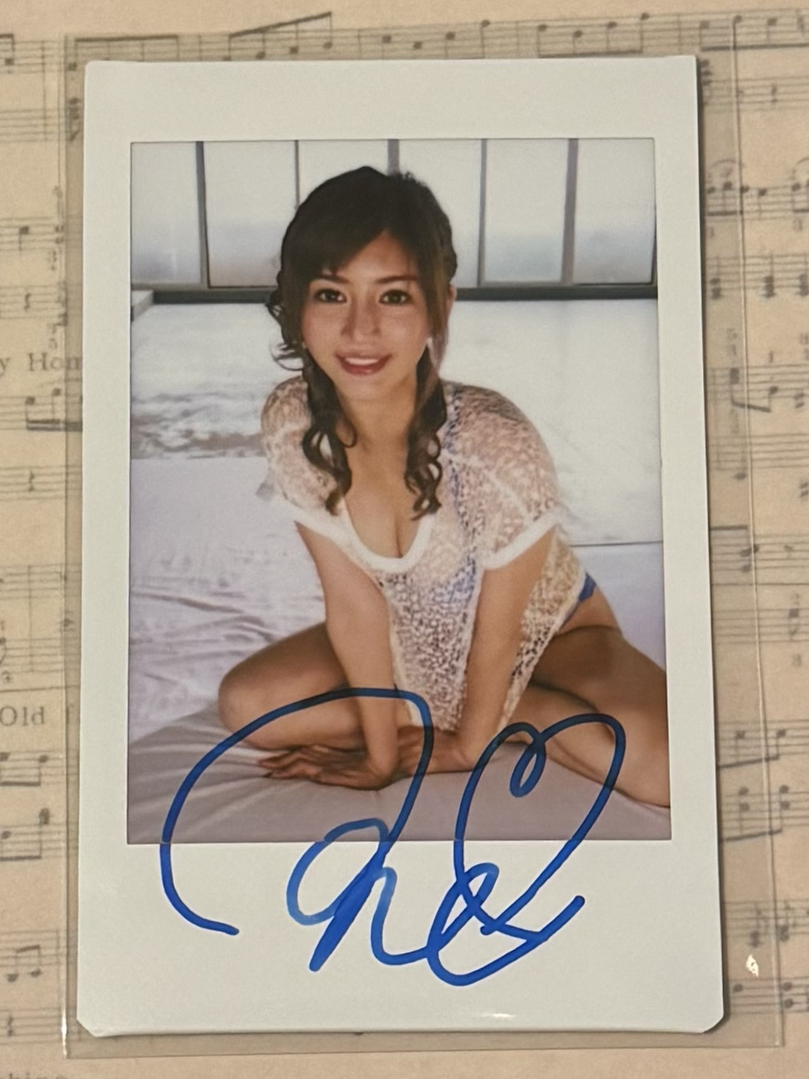 Nozomi Aso Autograph Cheki Photo Limited Japan