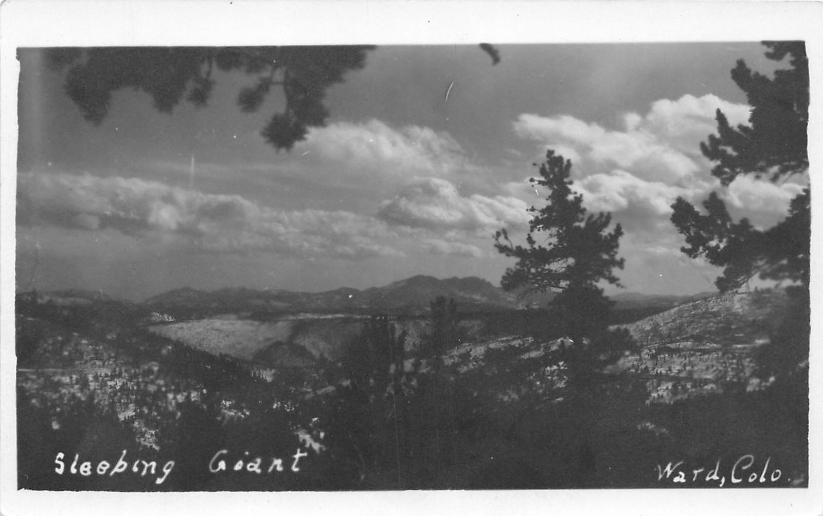 J59/ Ward Colorado RPPC Postcard c1910 Sleeping Giant Mountains 54