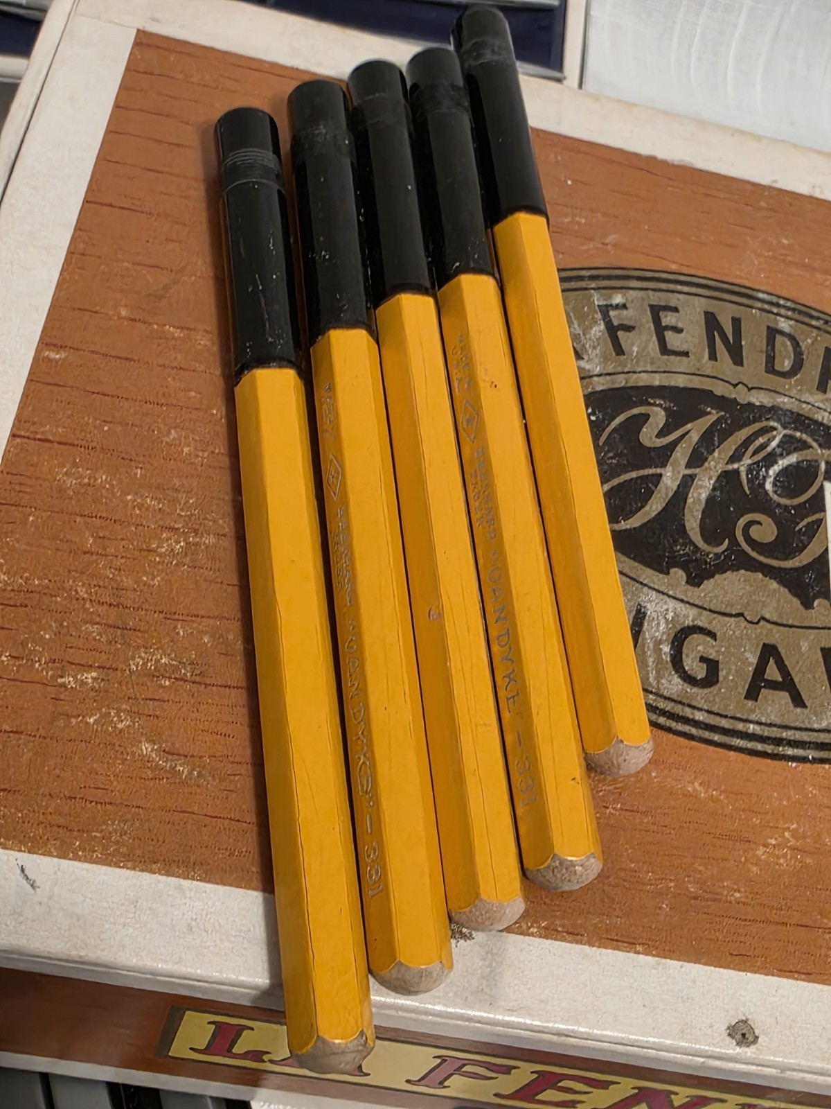 Vintage WWII Eberhard Faber Van Dyke 331 Pencil Extender Holders LOT OF 5 