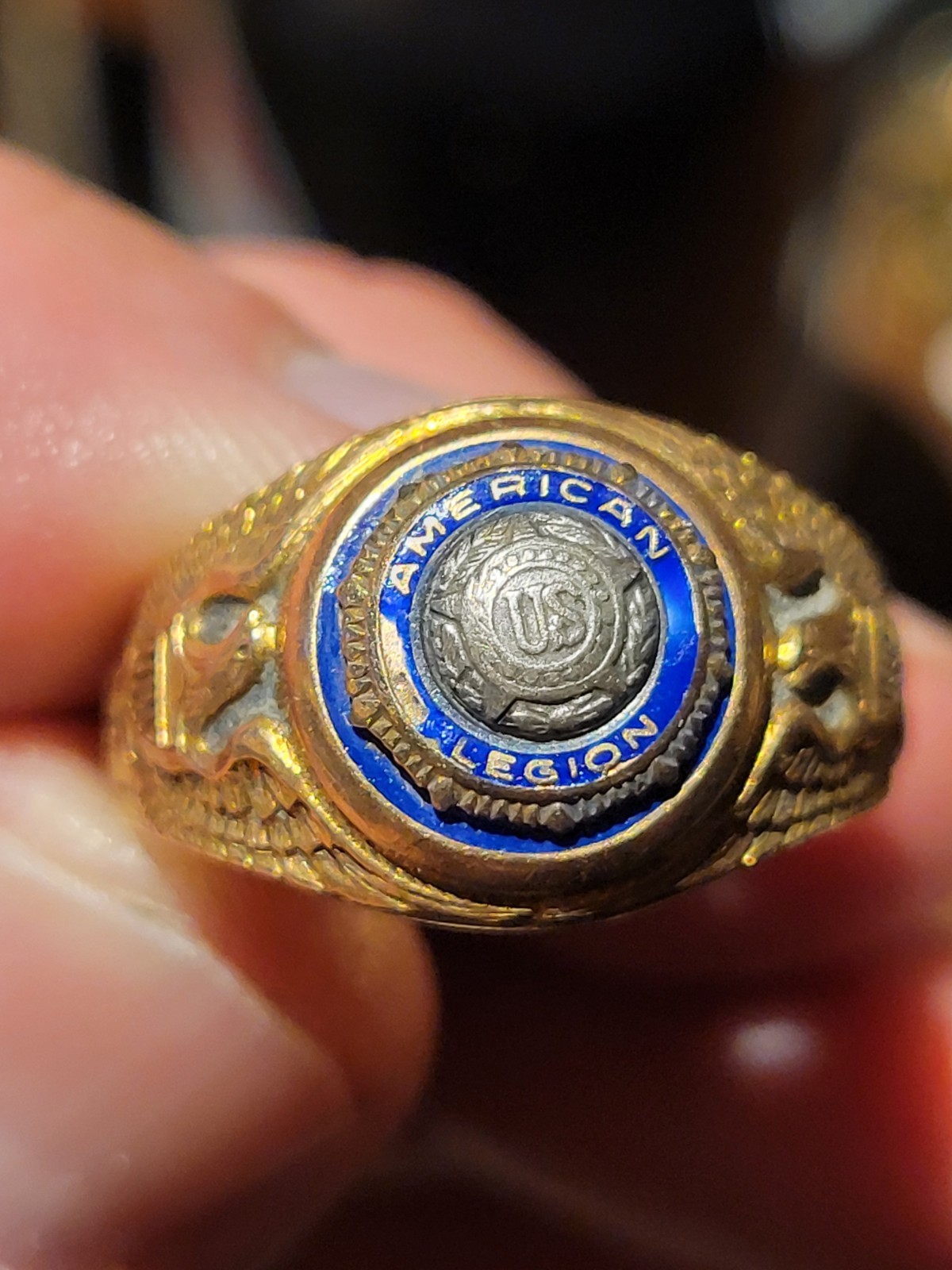 Vintage 10K Gold American Legion Ring – 9 Grams – Pat. Dec 9 1919 Size 8