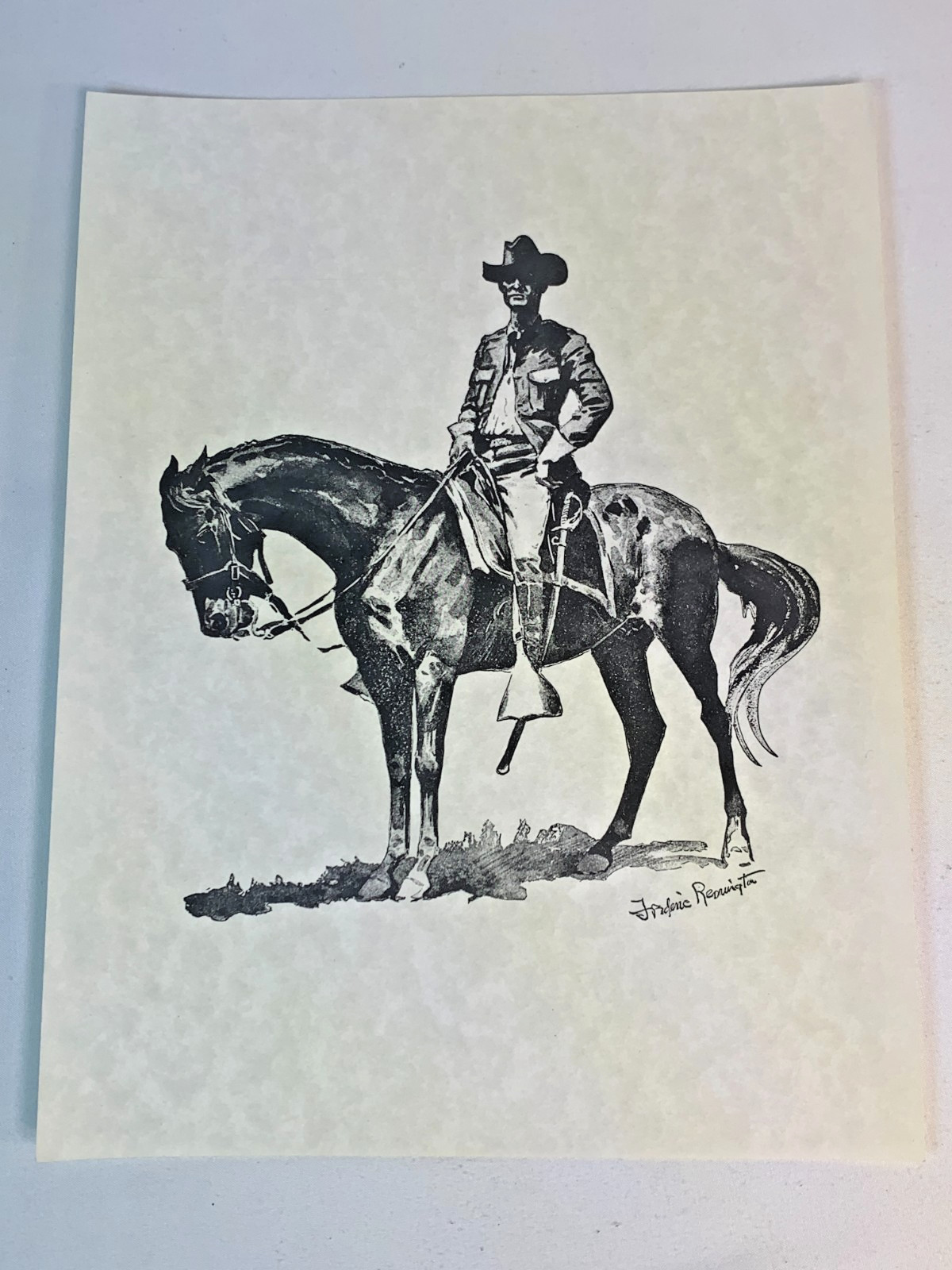 3 Frederic Remington prints signed