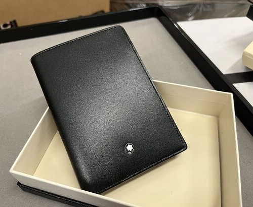 Montblanc Meisterstück Business Card Holder Black Leather Luxury Card Case New