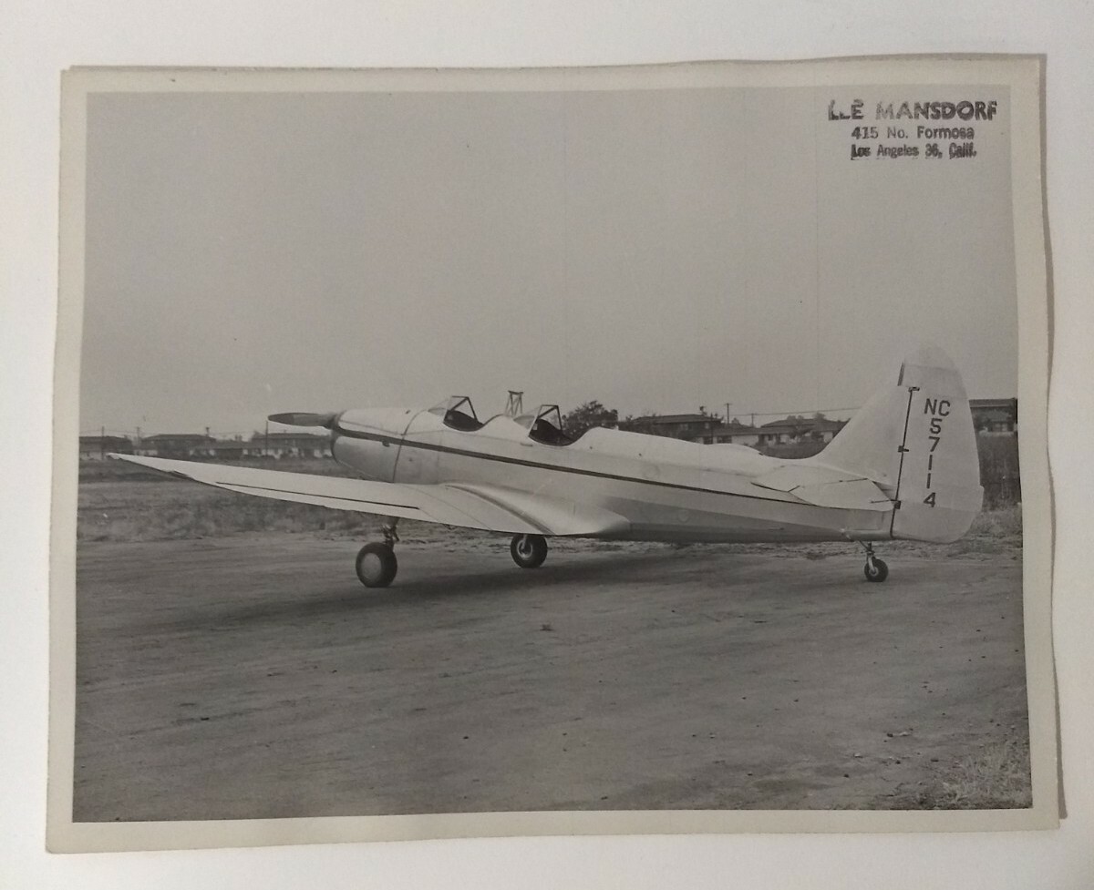 VINTAGE B&W Aircraft Photo Fairchild CORNELL LA CA Plane Broker Civil Aviation 