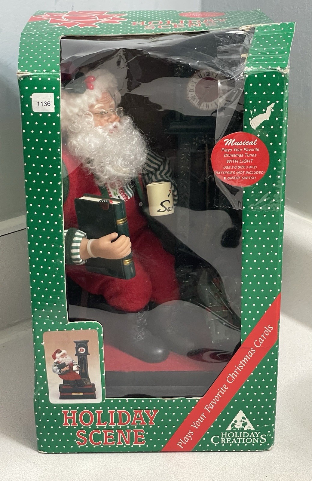 Vintage 1993 Holiday Creations Holiday Scene Santa Clause Musical COMPLETE Vintage 1993 Holiday Creations Holiday Scene Santa Clause Musical COMPLETE