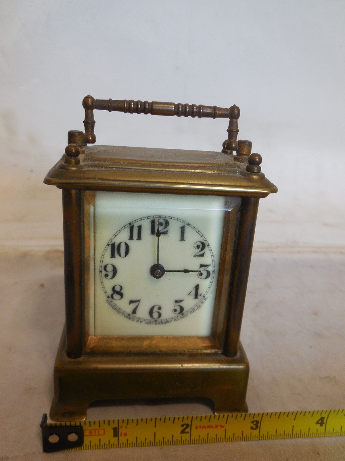 RARE ANTIQUE MINIATURE WATERBURY CHIME REPEATER CARRIAGE CLOCK PARTS / REPAIR 