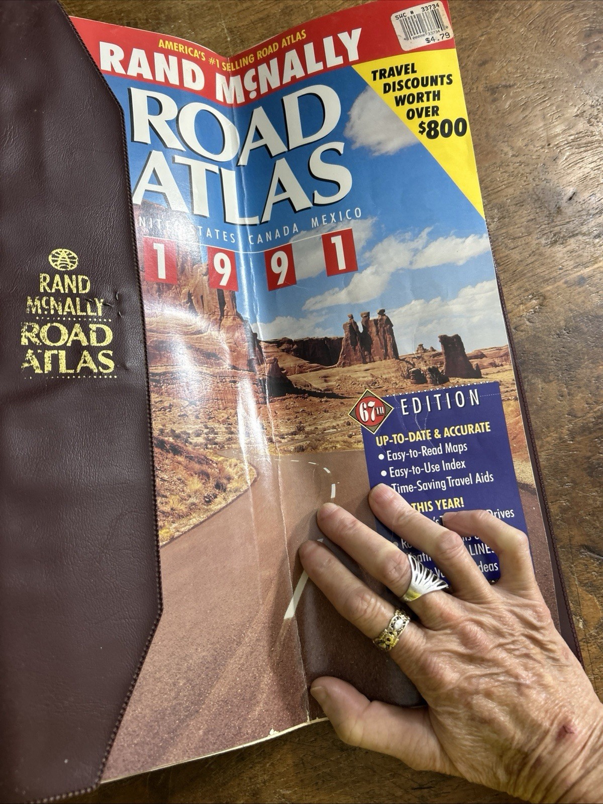 RARE VINTAGE 1991 RAND McNALLY ROAD ATLAS MAPS of U.S.A. CANADA & MEXICO 1991