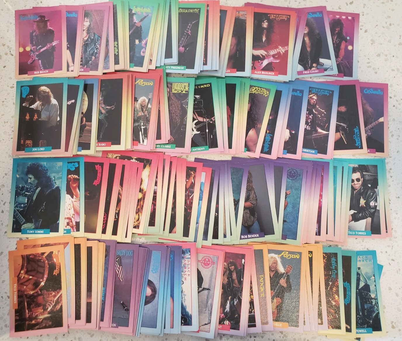 Rockcards Brockum 1991, Full Set of 288 Cards + 16 stickers