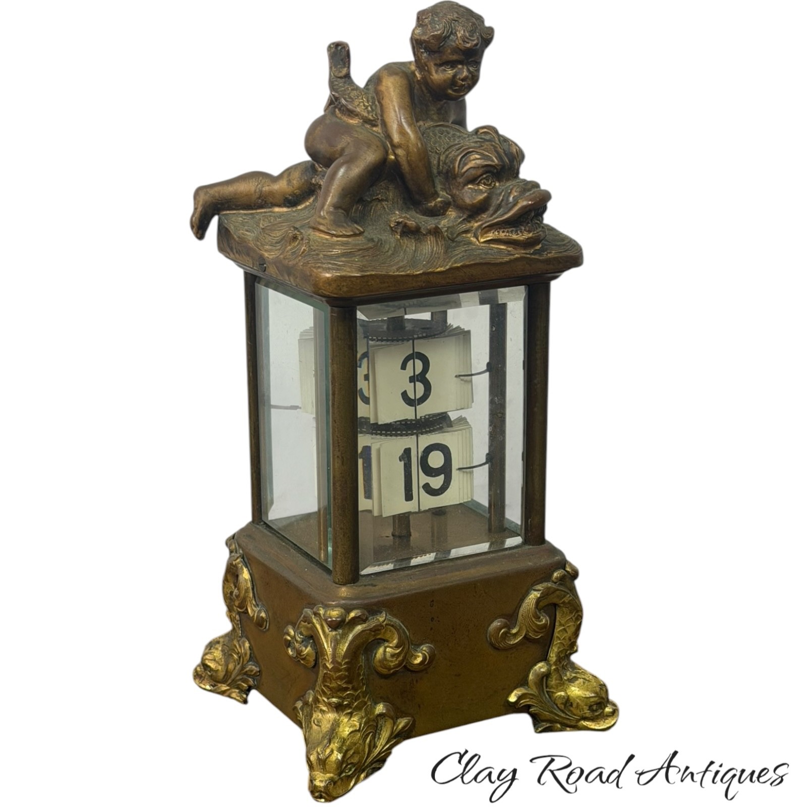 Rare 1893 Lenzkirch Pallweber First Digital Flip Clock Bronze Figural Working Rare 1893 Lenzkirch Pallweber First Digital Flip Clock Bronze Figural Working