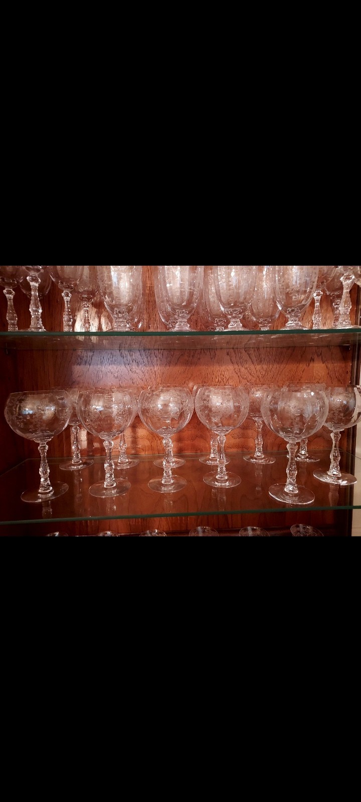 Exquisite fostoria crystal stemware vintage