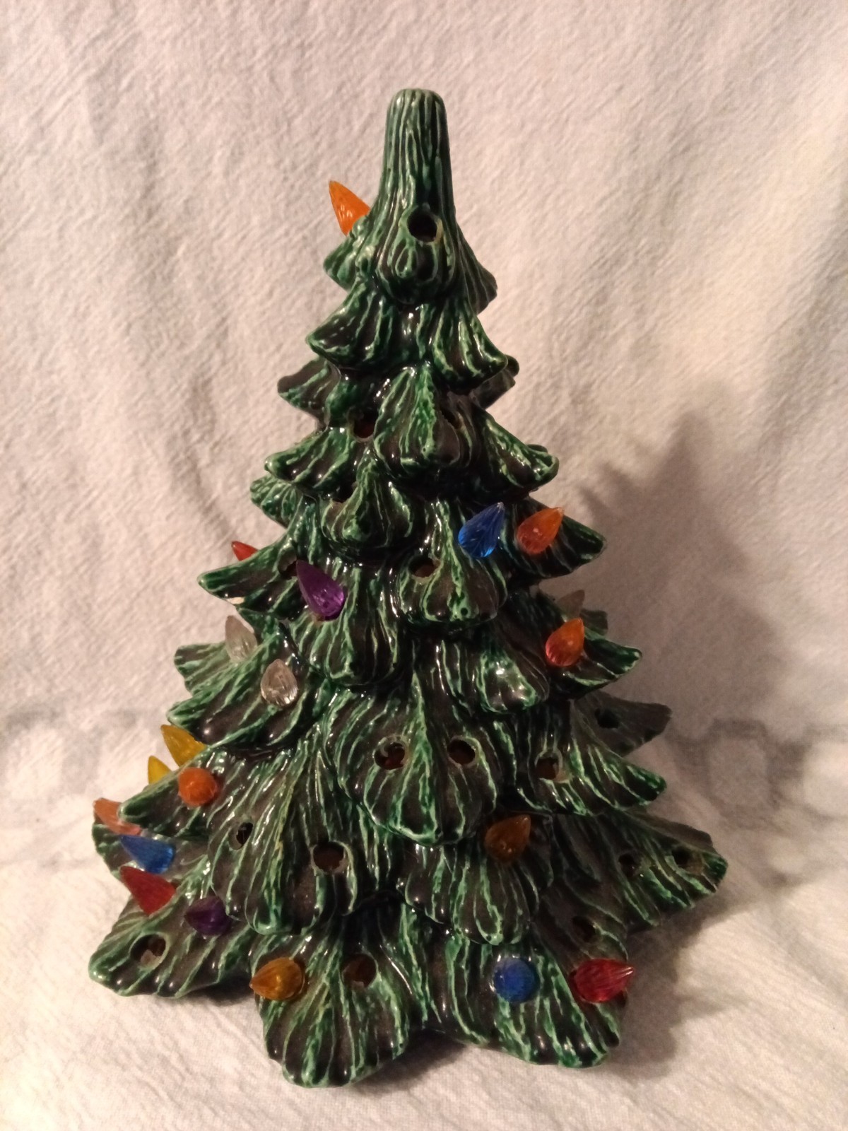 Vintage Ceramic Christmas Tree TOP ONLY 7\