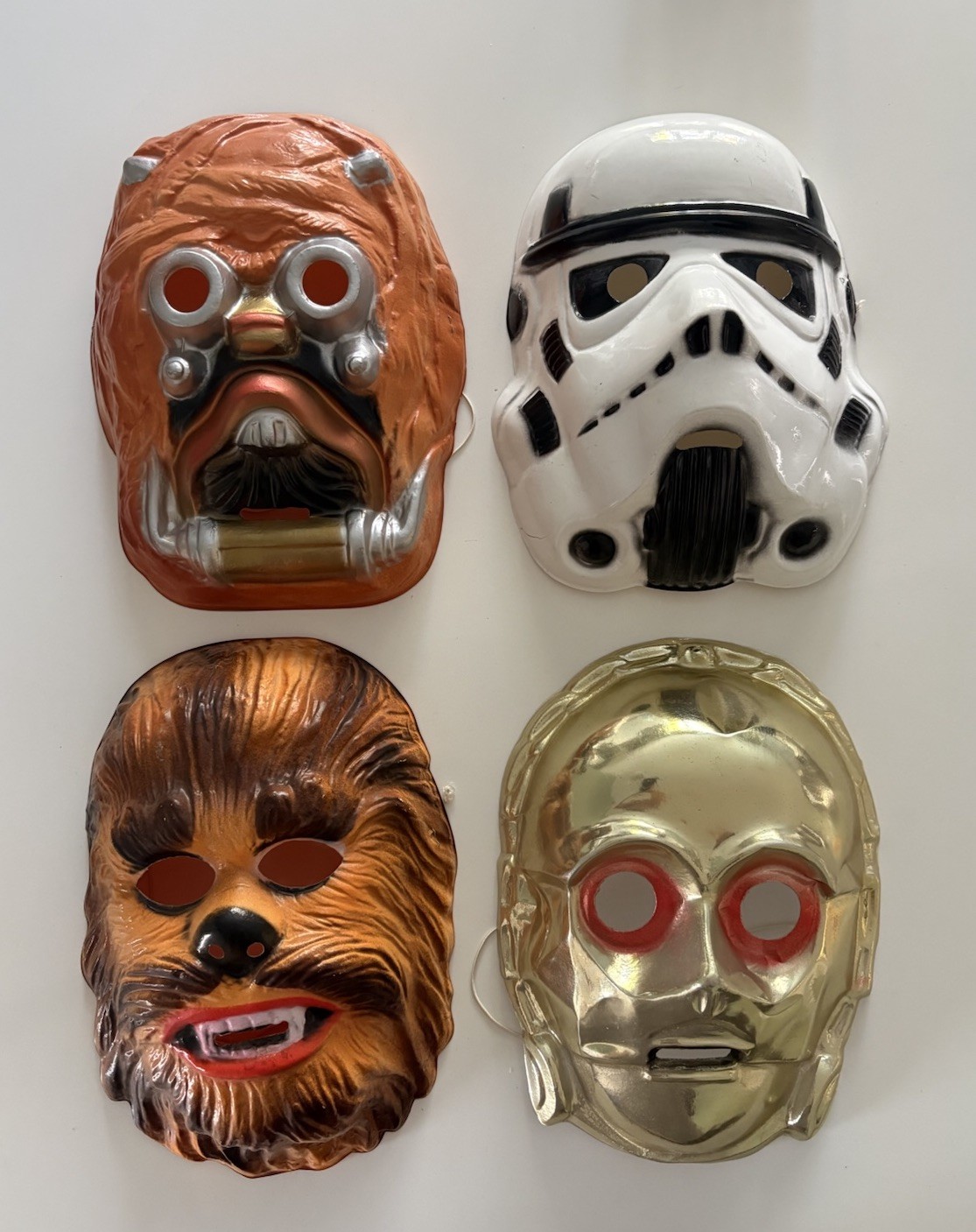 Vintage Star Wars Wars 1977 Adult Masks Set Of 4  Ben Cooper