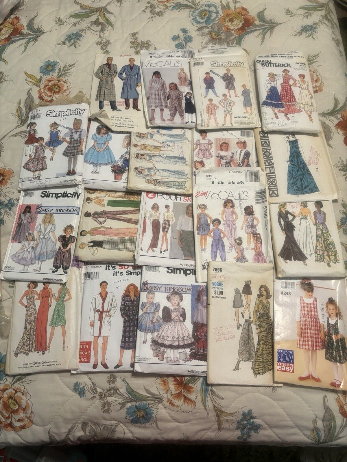 Lot Of Vintage Sewing Patterns, Men’s Women’s, Children’s, Wedding