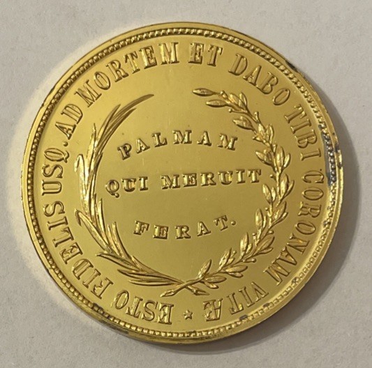 Rare 1875 Silver-Gilt St Charles Borromeo Seminary Philadelphia Graduation Medal
