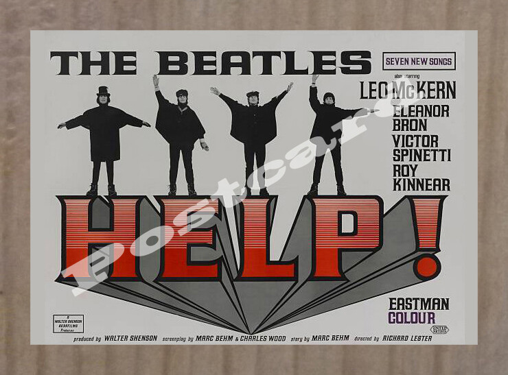 Historic Help 1965 Movie Advertising Postcard 3