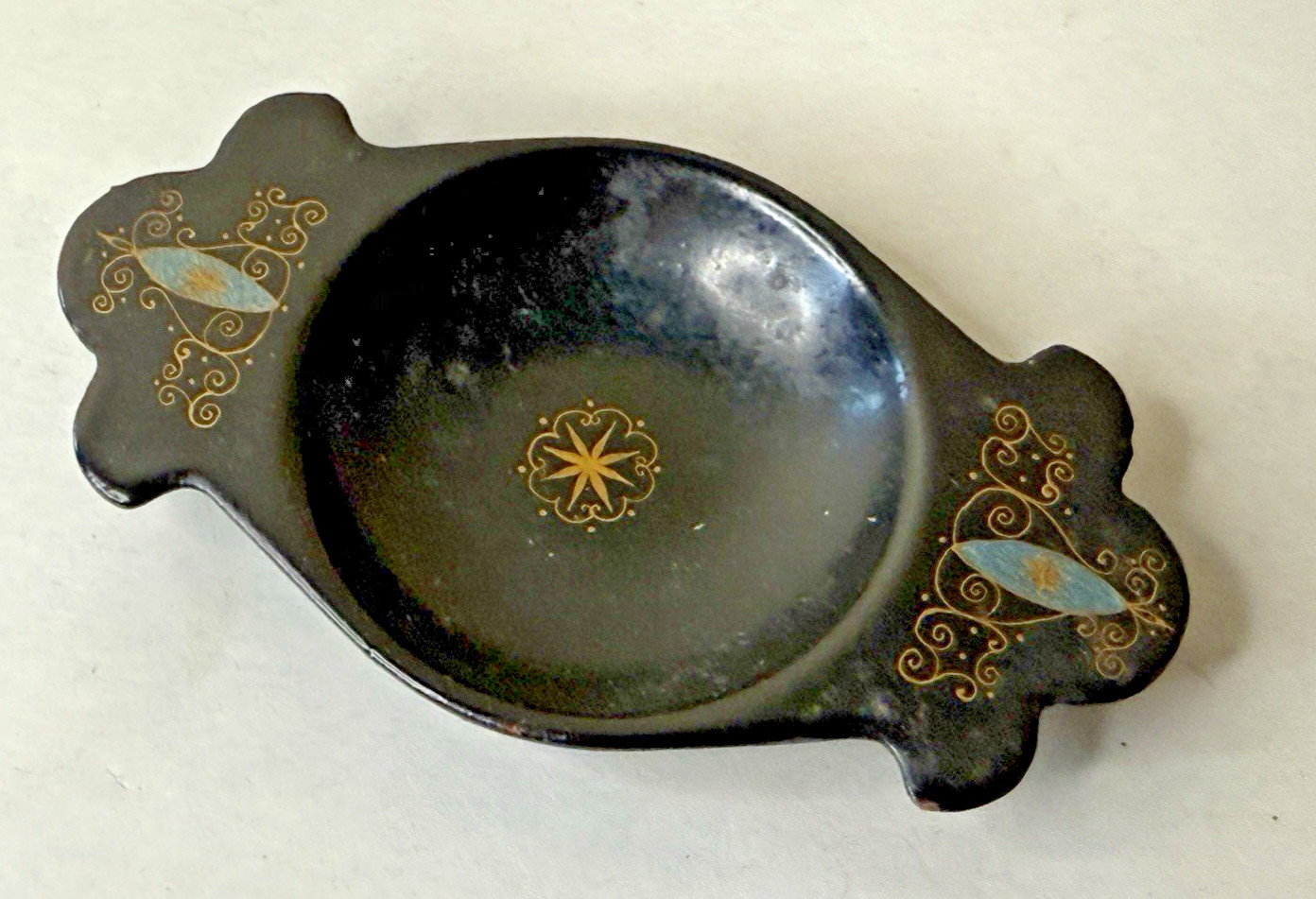 Vintage Russian Lacquer Ware Bowl