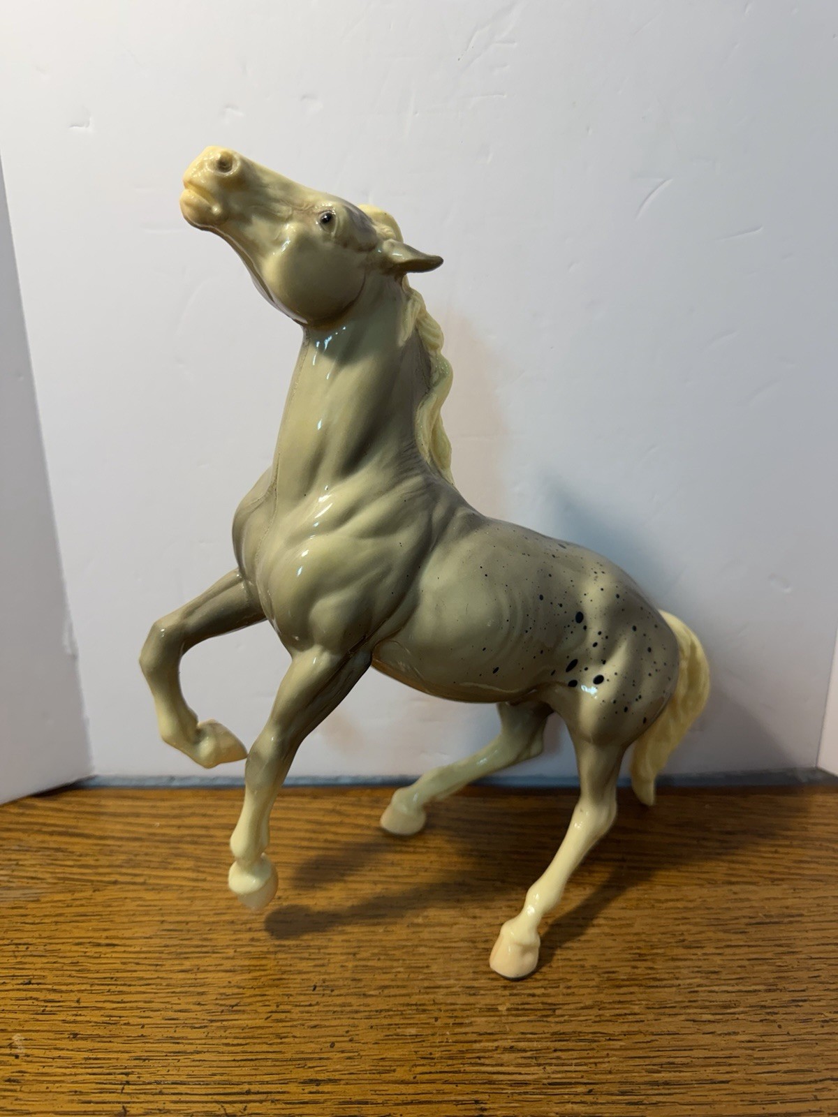 Vintage Breyer Diablo Semi Rearing Mustang Glossy Grey Appaloosa Horse Mold 86