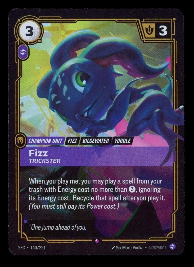 1x FOIL FIZZ TRICKSTER - Spiritforged - Riftbound