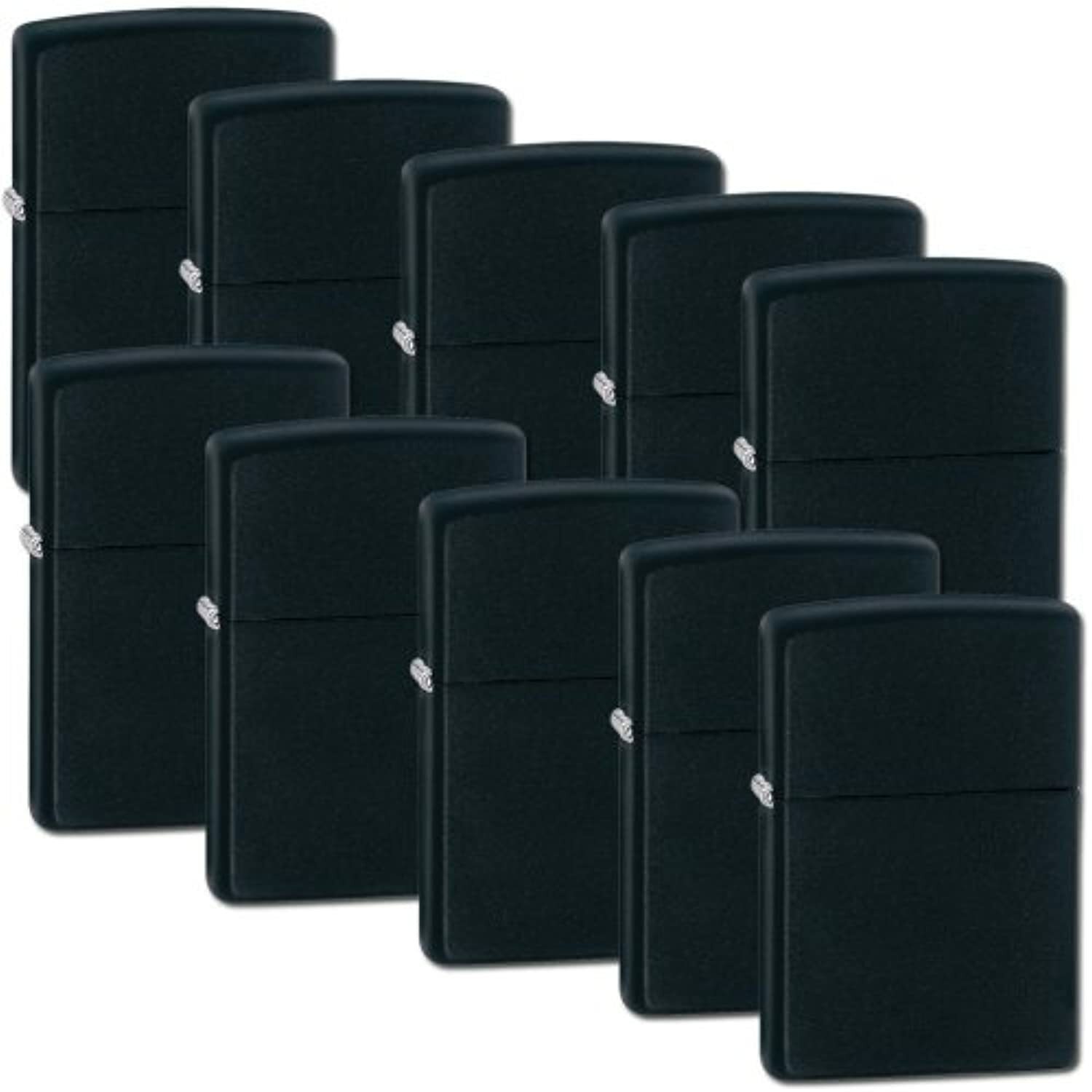 Zippo Black Matte Lighter Set of 10