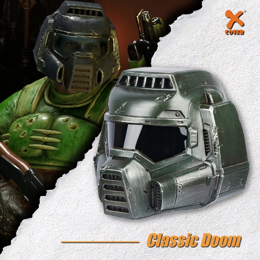 Xcoser Classic DOOM Helmet Cosplay Props Mask Game Resin Replica Halloween Prop