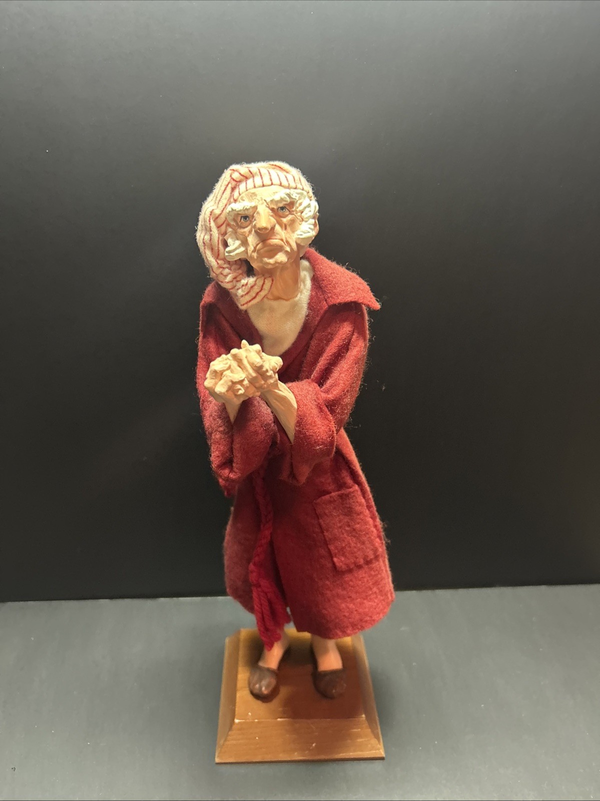 Simpich character doll depicting Ebenezer Scrooge from A Christmas Carol
