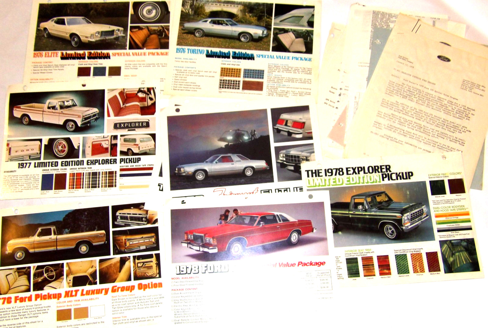 VINTAGE 1976-78 FORD CAR & TRUCK DEALER ONLY ADVERTISING W/PRICES SPECIAL VALUES