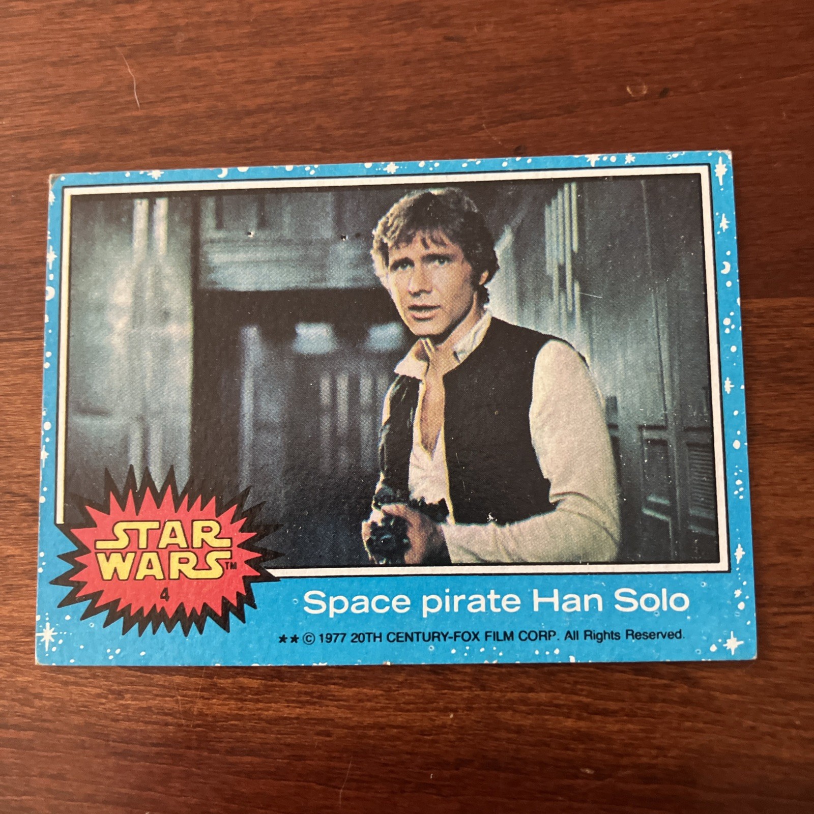 1977 Topps Star Wars #4 Space Pirate Han Solo Series 1