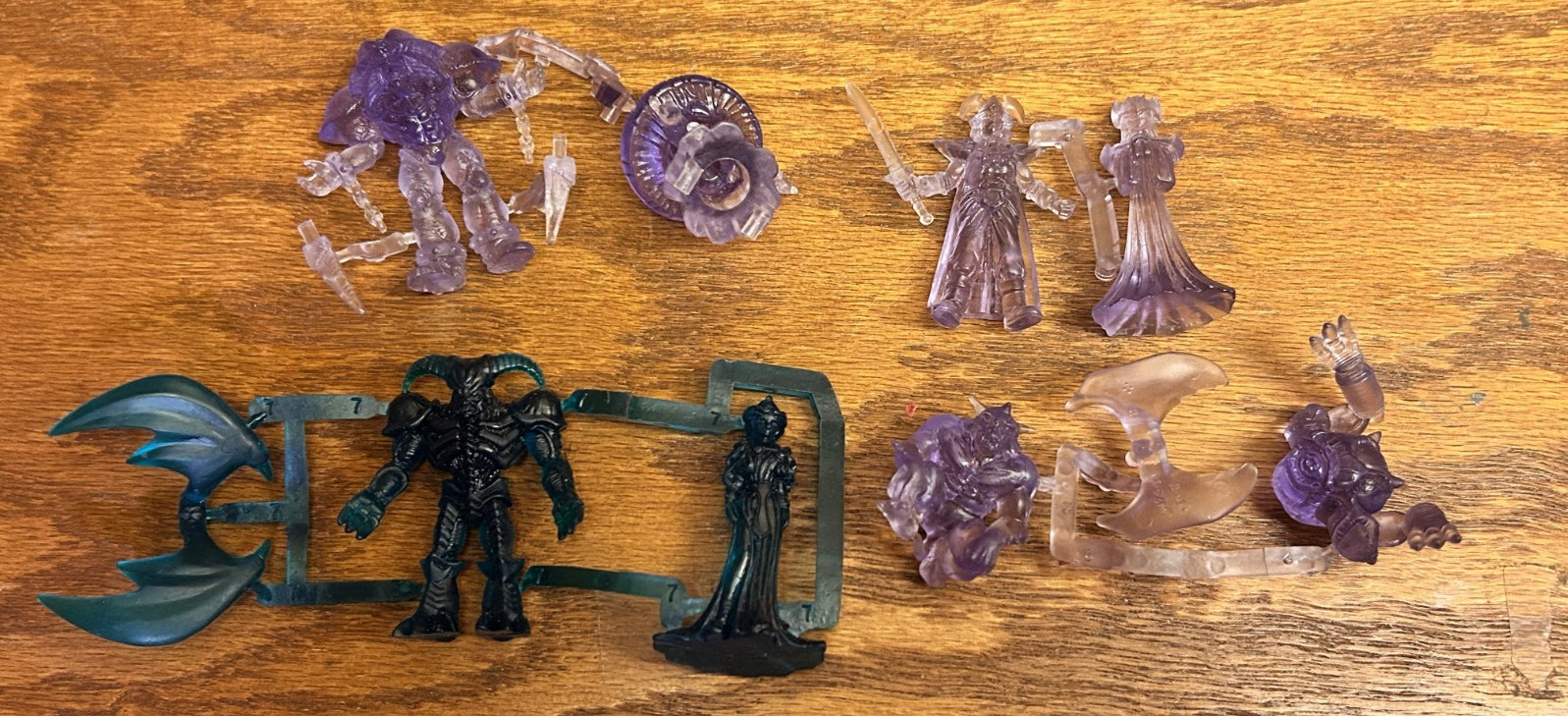 Yu-Gi-Oh Clear Mini Figure Lot of 8