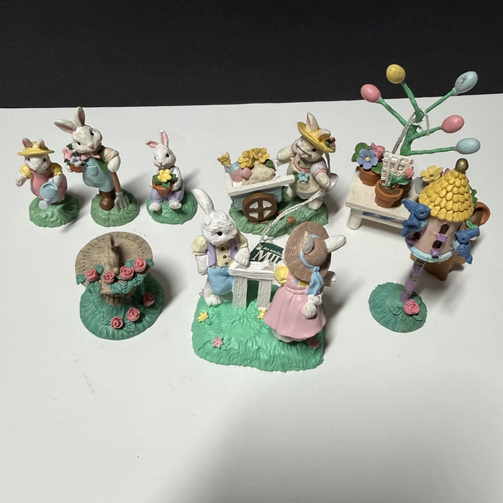 Vintage Cottontail Lane Easter Bunny Figures Lot