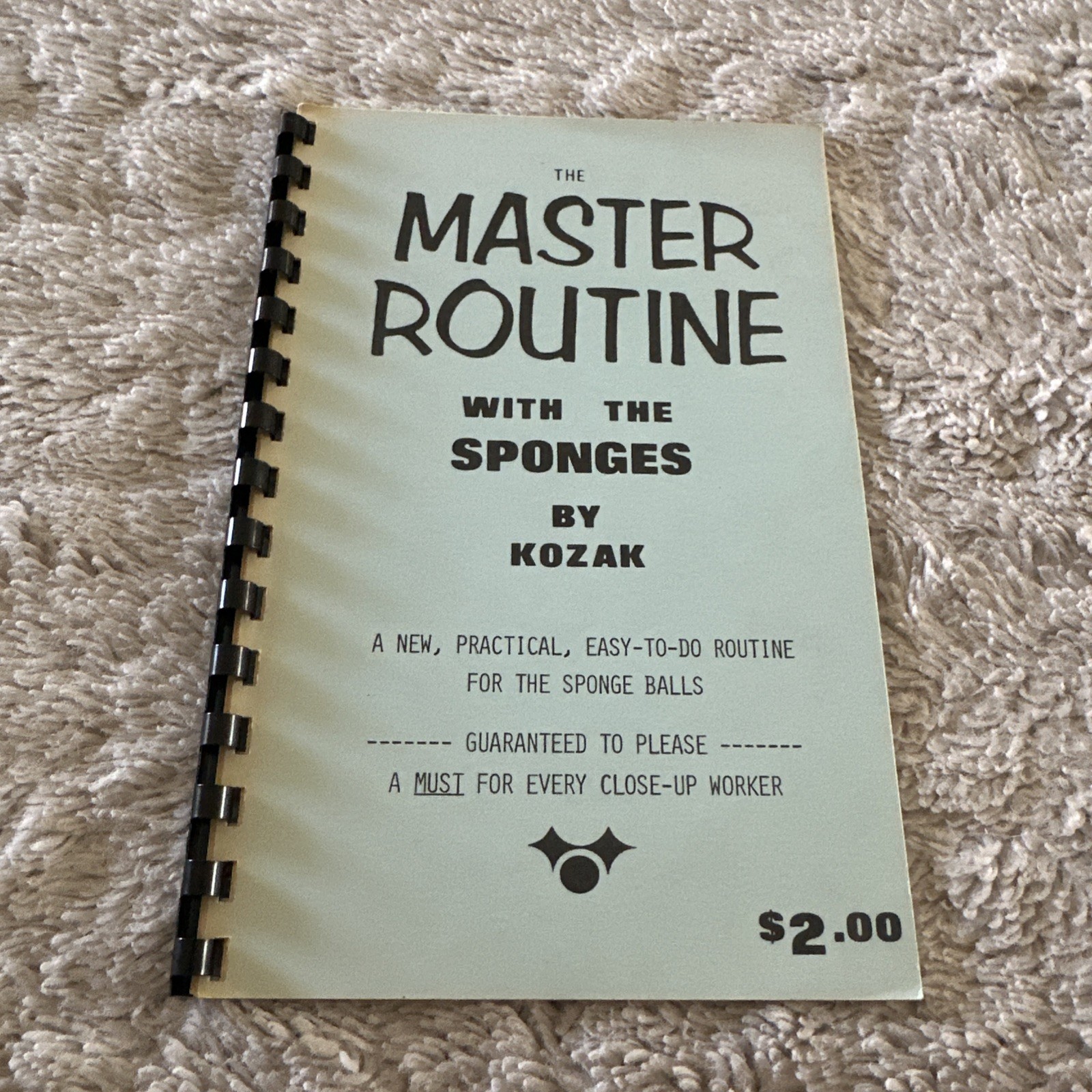 The Master Routine With The Sponges Kozak Magic Trick Booklet Vintage 1973