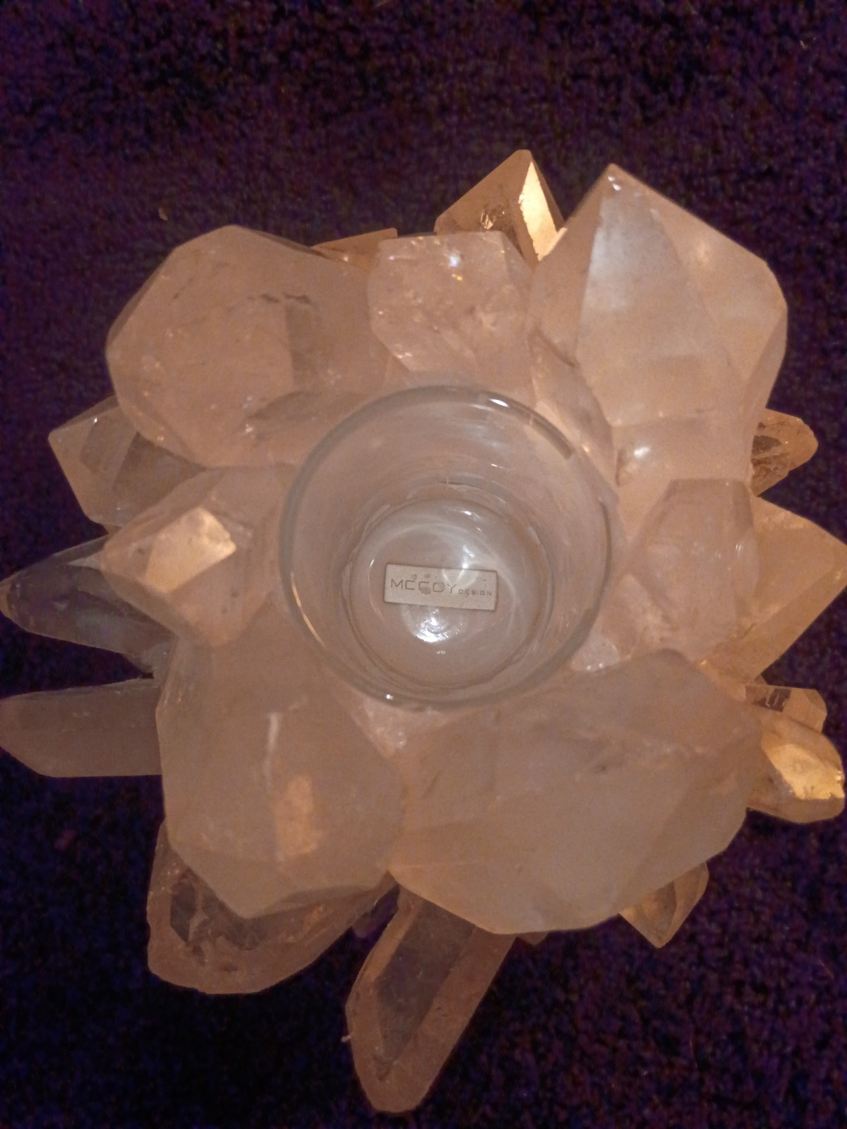 Kathryn McCoy clear quartz votive holders