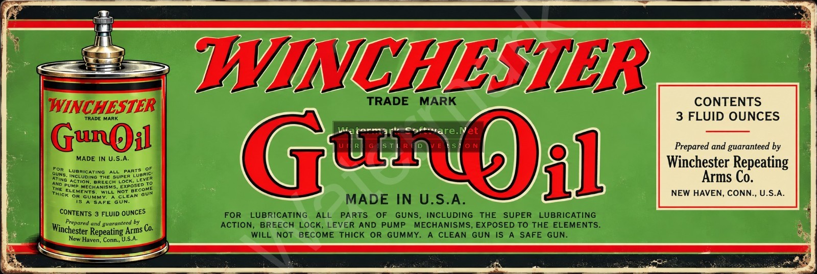 Winchester Gun Oil Metal Sign 2 Sizes to Choose From C78