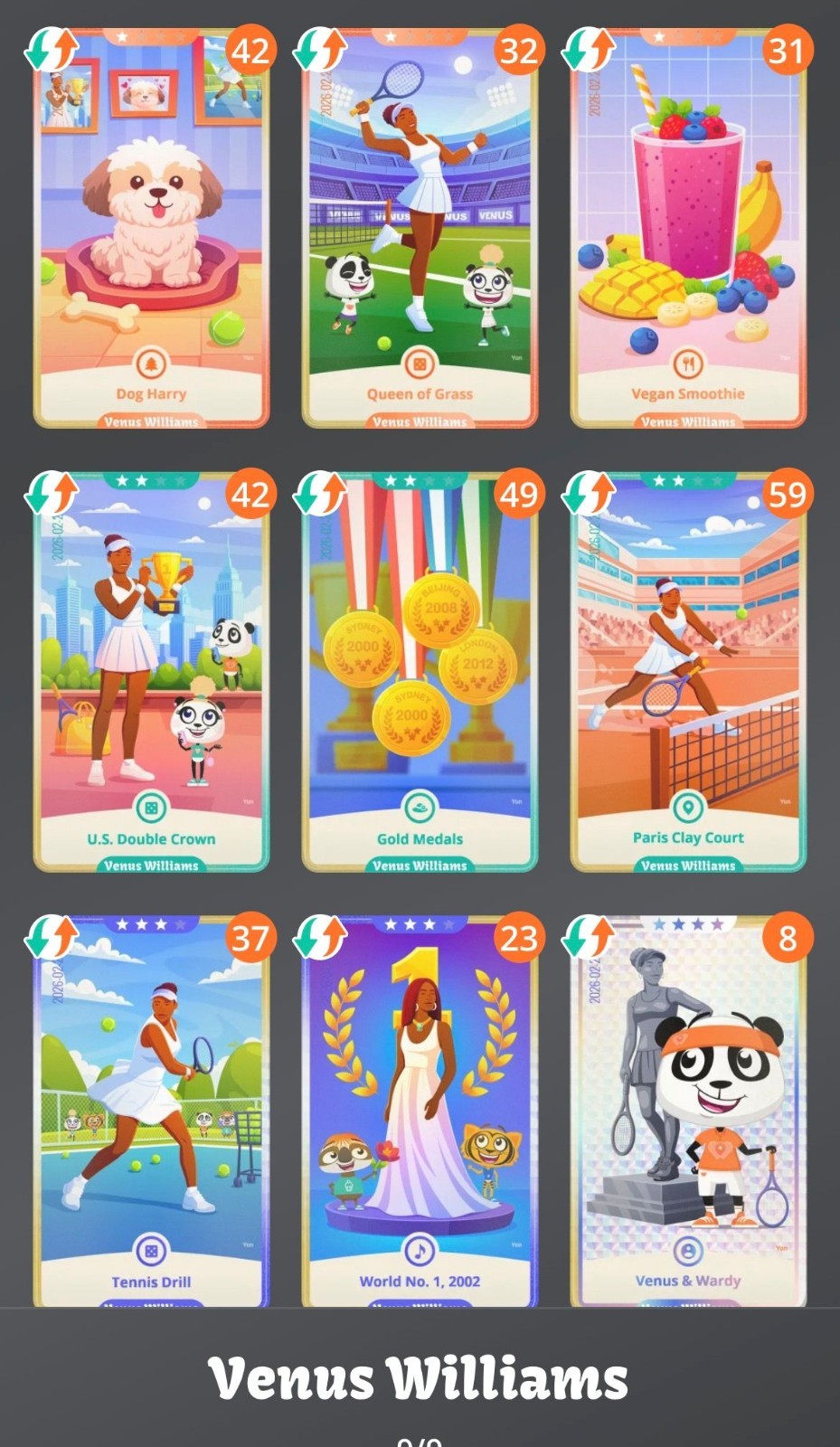 Wewards Collection Digital Card Complete Vintage Chapter Venus Williams 1-9 Wewards Collection Digital Card Complete Vintage Chapter Venus Williams 1-9