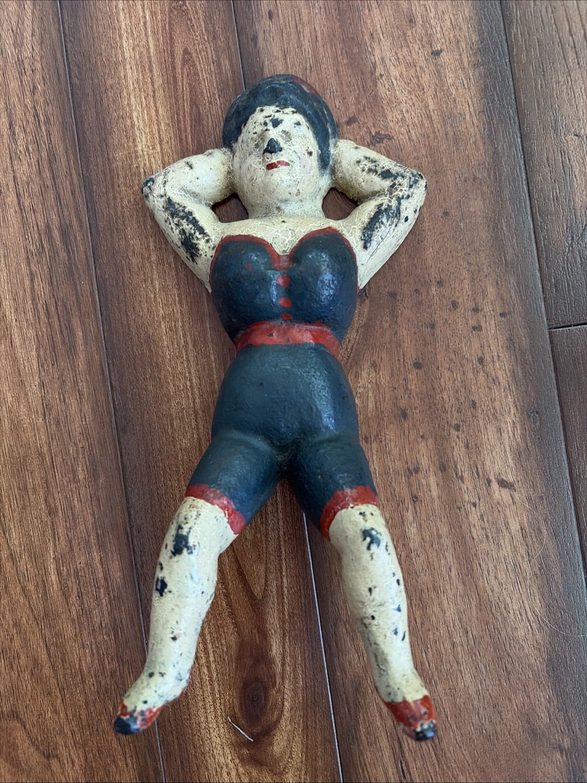 Vintage / Antique Naughty Nellie Cast Iron Figural Boot Jack EUC Original Paint Vintage / Antique Naughty Nellie Cast Iron Figural Boot Jack EUC Original Paint