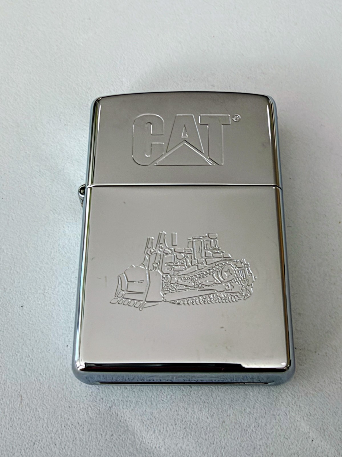 Zippo Caterpillar CAT Logo with Engraved D11 Dozer from 2001 Zippo Caterpillar CAT Logo with Engraved D11 Dozer from 2001