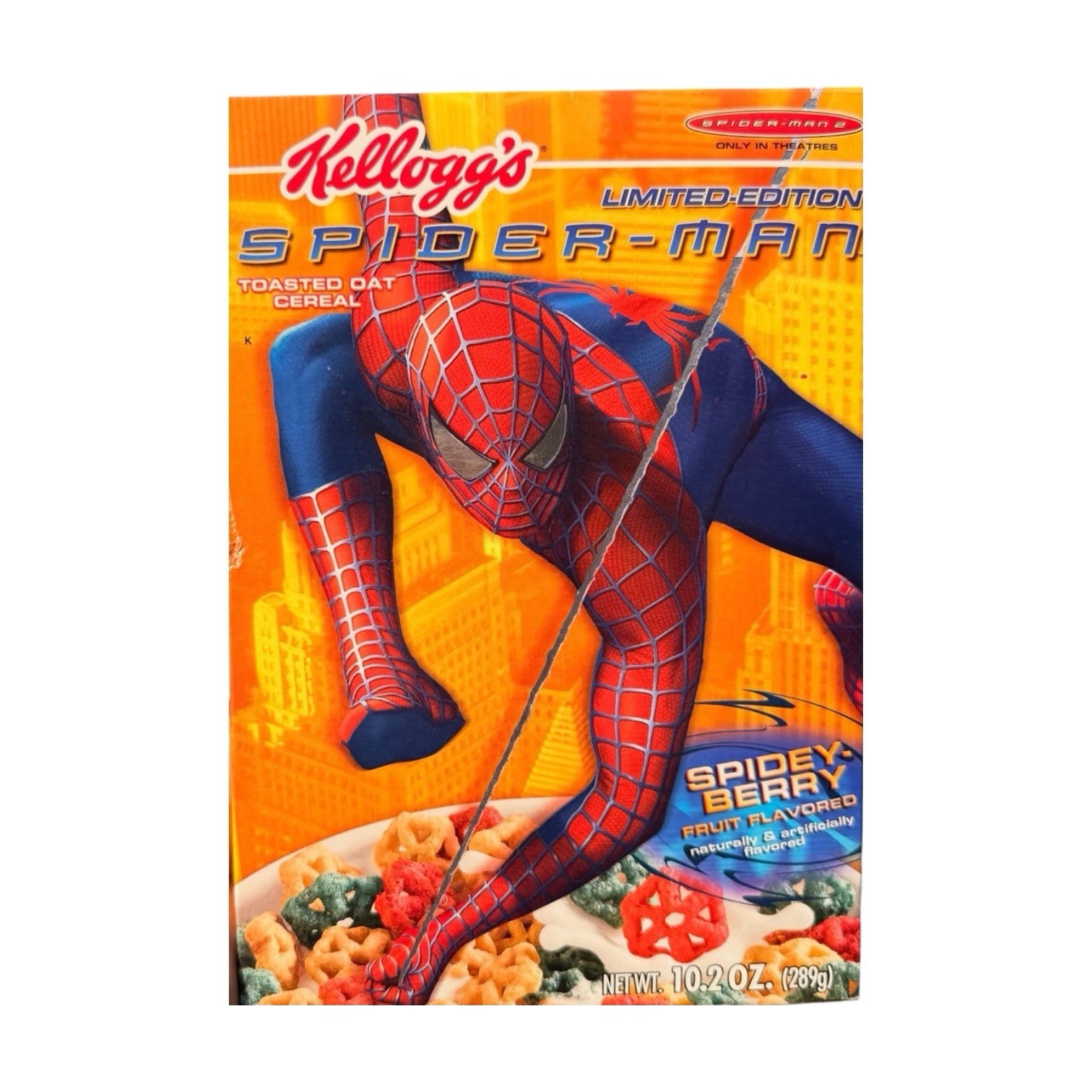 MEGA RARE Kellogg’s 2004 Spider-Man 2 LIMITED EDITION Cereal Box SEALED