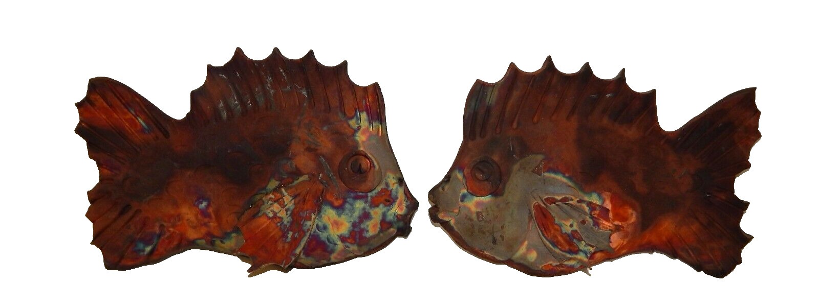 Vintage Rustic Metal Wall Art - Colorful Ocean Fish