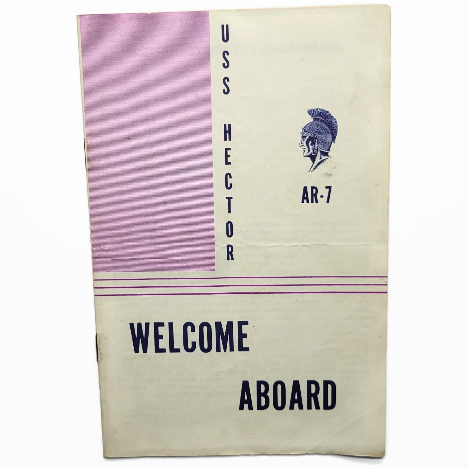 Vintage USS Hector AR 7 Welcome Aboard Pamphlet US Navy Booklet Naval History