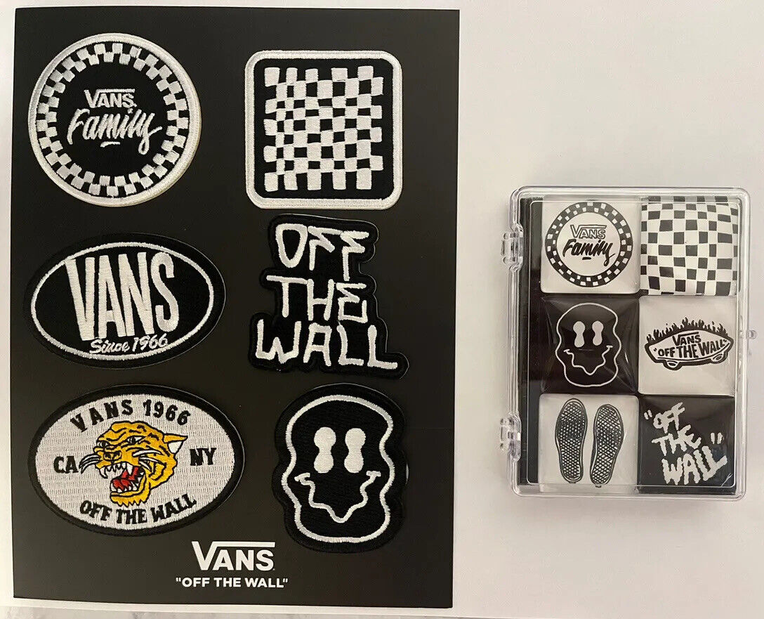 Vans Family Glass Magnets & Cloth Patches Off The Wall Waffle Checkerboard 1966