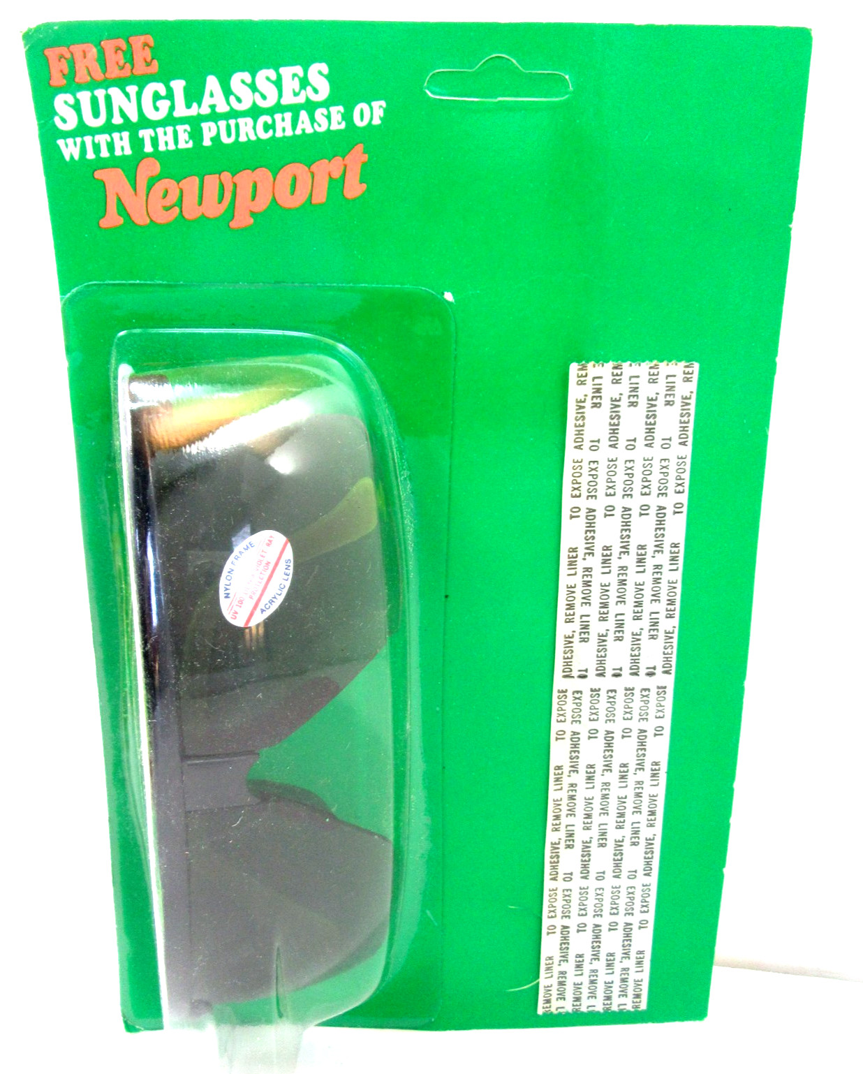 Newport Cigarettes Sunglasses New Old Stock Green Arms Vintage Newport Cigarettes Sunglasses New Old Stock Green Arms Vintage