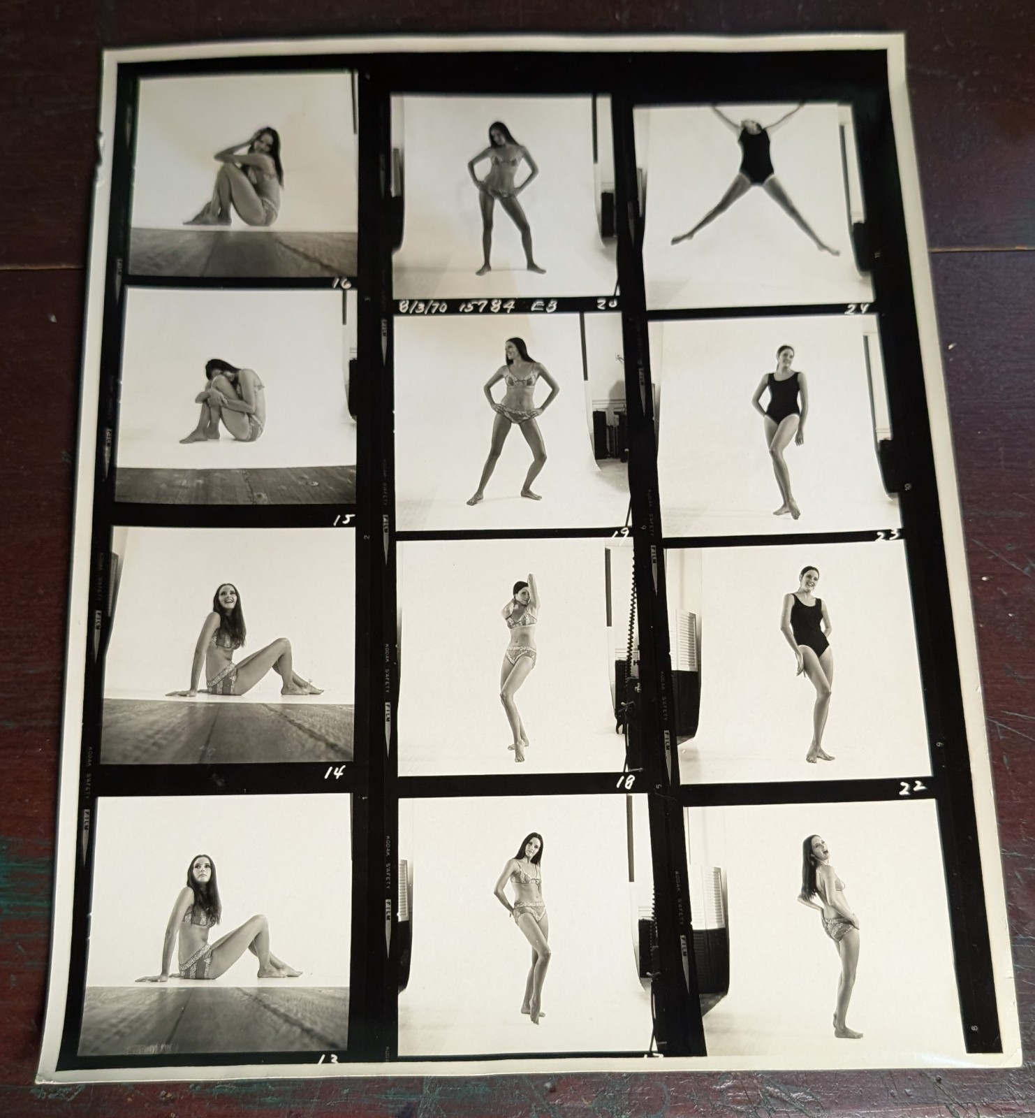Vintage 1960-70's Era Boston Mass. Contact Photo Sheet, With Sexy Actress Risqué